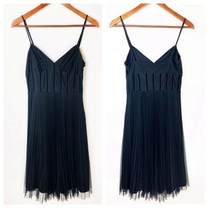 Betsey Johnson Elegant Black Pleated Mini Dress